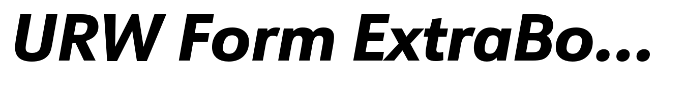 URW Form ExtraBold Italic